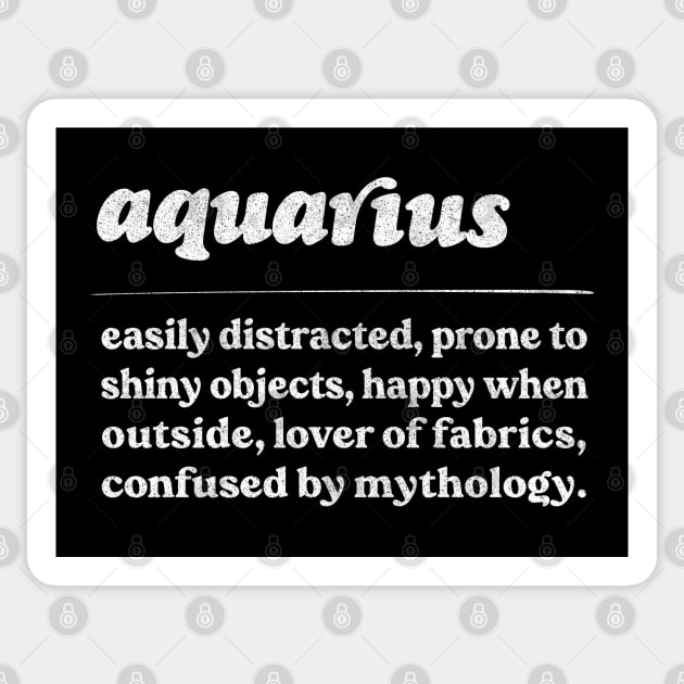 Aquarius Zodiac Symbol //// Humorous Gift Design Sticker by DankFutura